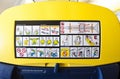 Ryanair plane, safety information panel