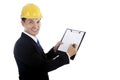Safety inspector checklist Royalty Free Stock Photo