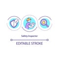 Safety inspector concept icon