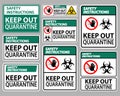 Safety Instructions Keep Out Quarantine Sign Isolate On White Background,Vector Illustration EPS.10 Royalty Free Stock Photo