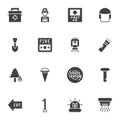 Safety instructions vector icons set