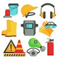 Safety items protective equipment building or construction and welding gas mask