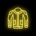 Safety jacket icon neon vector