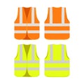 Safety jacket security isolated on white background. Yellow visible vest for safety. Royalty Free Stock Photo