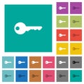 Safety key square flat multi colored icons Royalty Free Stock Photo