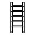 Safety ladder icon outline vector. Stair metal Royalty Free Stock Photo
