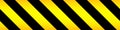 Safety line. Black and yellow police stripe border, construction, danger caution tape Royalty Free Stock Photo
