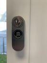 A safety lock on window in emergency room Limmattal Hospital Switzerland Royalty Free Stock Photo