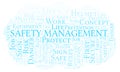 Safety Management word cloud. Royalty Free Stock Photo