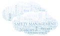 Safety Management word cloud. Royalty Free Stock Photo