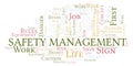 Safety Management word cloud. Royalty Free Stock Photo