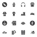Safety mandatory signs vector icons set Royalty Free Stock Photo
