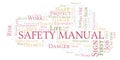 Safety Manual word cloud. Royalty Free Stock Photo