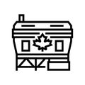 safety maple line icon vector illustration Royalty Free Stock Photo