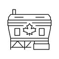 safety maple line icon vector illustration Royalty Free Stock Photo