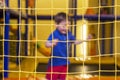 A safety net in indoor playground room Royalty Free Stock Photo