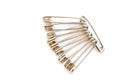 Safety pin isolated on white background Royalty Free Stock Photo