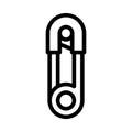 safety pin line icon illustration vector graphic Royalty Free Stock Photo