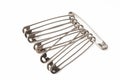 Safety pin set Royalty Free Stock Photo