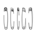 Safety pin set Royalty Free Stock Photo