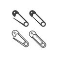 Safety pin. Vector icon template Royalty Free Stock Photo