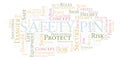 Safety Pin word cloud. Royalty Free Stock Photo