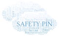 Safety Pin word cloud. Royalty Free Stock Photo
