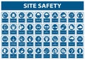 Safety PPE Must Be Worn Sign Isolate On White Background,Vector Illustration EPS.10