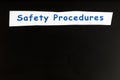 Safety procedures manual health protection work procedure safe prevention Royalty Free Stock Photo