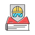 safety procedures tool work color icon vector illustration