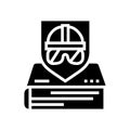 safety procedures tool work glyph icon vector illustration Royalty Free Stock Photo