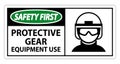 Safety or Protective Gear and Equipment Use Royalty Free Stock Photo