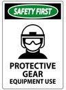 Safety or Protective Gear and Equipment Use Royalty Free Stock Photo