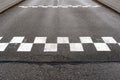 Safety ramp for slowing down traffic to a residential street Royalty Free Stock Photo