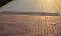 Safety ramp for slowing down traffic to a residential street where children play and it is necessary to strictly limit the speed o Royalty Free Stock Photo