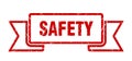 safety ribbon. safety grunge band sign.