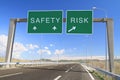 Safety or risk. Make a choice Royalty Free Stock Photo