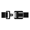 Safety seatbelt icon, simple style