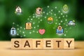 Safety and Security concept, Home Insurance, quality of life, Health Safety Environment