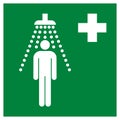 Safety shower symbol pictogram Royalty Free Stock Photo