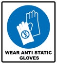 Safety sign, Hand protection must be worn