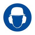 Safety sign head and ear protection