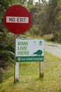 Safety signs for Kiwi in New Zealand Royalty Free Stock Photo