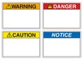 Safety signs Royalty Free Stock Photo