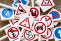 Safety signs and symbols. Royalty Free Stock Photo