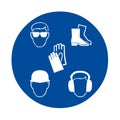 Safety signs at work Royalty Free Stock Photo