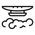 Safety smoke detector icon outline vector. Alarm fire Royalty Free Stock Photo