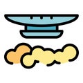 Safety smoke detector icon vector flat Royalty Free Stock Photo