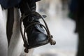 Safety stirrup for side saddle riding Royalty Free Stock Photo