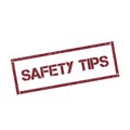 Safety tips rectangular stamp. Royalty Free Stock Photo